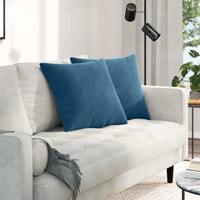 VidaXL Sofa kussens 2 stuks blauw 50 x 50 cm cordstof