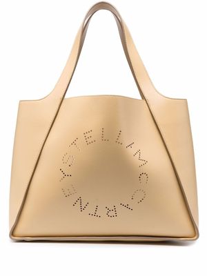 Stella McCartney sac cabas à logo perforé - Tons neutres