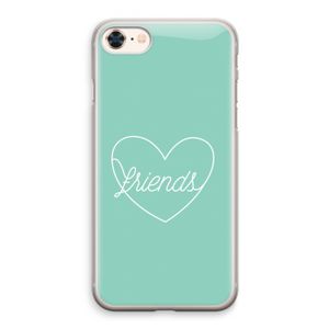 Friends heart pastel: iPhone 8 Transparant Hoesje