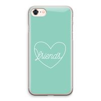Friends heart pastel: iPhone 8 Transparant Hoesje