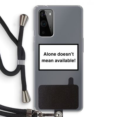 Alone: OnePlus 9 Pro Transparant Hoesje met koord