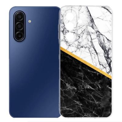 TPU Hoesje Samsung Galaxy A17 - Marble White Black Backcover