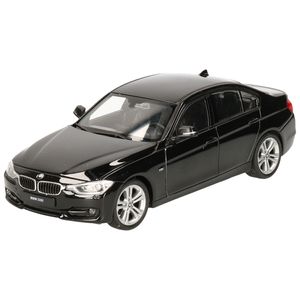 Modelauto BMW 335i 2014 zwart schaal 1:24/19 x 7 x 6 cm