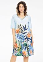 Yoek Jurk met kralen BOTANIC | Blauw | Maat 54/56