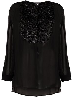 Fabiana Filippi blouse à effet de transparence - Noir
