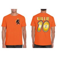 Oranje Koningsdag t-shirt - voetbal Willie - voor heren