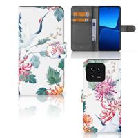 Xiaomi 13 | Telefoonhoesje | Met pasjeshouder | Bird Flowers