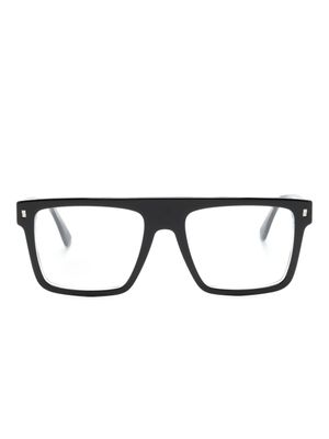 DSQUARED2 EYEWEAR lunettes de vue Icon Stripe à monture rectangulaire - Noir