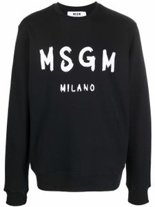 MSGM pull à logo imprimé - Noir