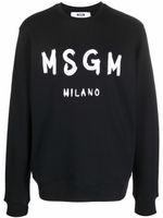 MSGM pull à logo imprimé - Noir - thumbnail