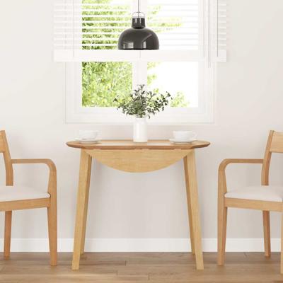 Eettafel massief hout naturel rubber