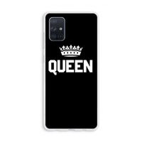 Queen zwart: Galaxy A71 Transparant Hoesje