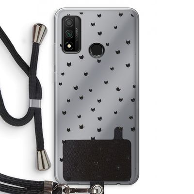 Kleine kattenkopjes: Huawei P Smart (2020) Transparant Hoesje met koord