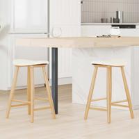 Eettafelstoelen 2 pcs Naturel 46 x 37 x 63 cm