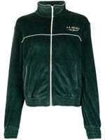 Sporty & Rich veste zippée à logo imprimé - Vert