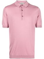 John Smedley polo en maille fine à manches courtes - Rose - thumbnail