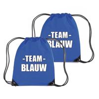 Sportdag tasje - Team blauw - opberg rugtas/ sporttas - 11 Liter - 2x34 cm - div kleuren