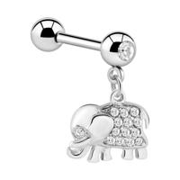 Jeweled Barbell with Charm Chirurgisch staal 316L / Belegde messing Barbells