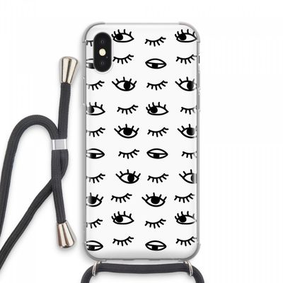 Eye pattern #2: iPhone XS Max Transparant Hoesje met koord