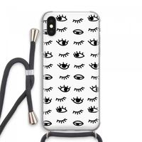 Eye pattern #2: iPhone XS Max Transparant Hoesje met koord