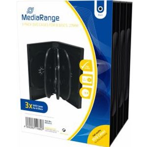 MediaRange BOX35-8 Jewel case 8schijven Zwart CD-doosje