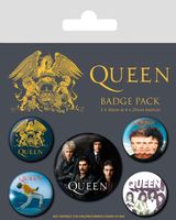 Queen Pin-Back Buttons 5-Pack Classic - thumbnail