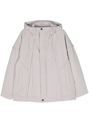 Homme Plissé Issey Miyake doudoune Frame à capuche - Gris