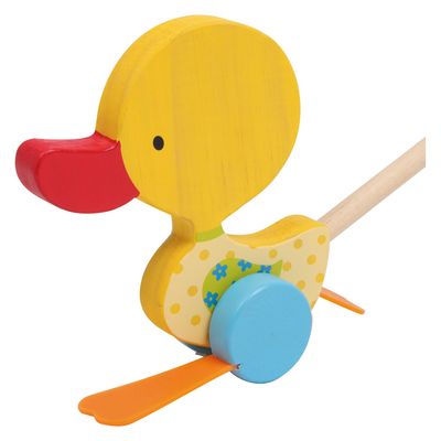 Small Foot houten duwfiguur eend tina met stok