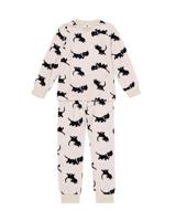 HEMA Takkie Kinderpyjama Velours Gebroken Wit (gebroken wit)