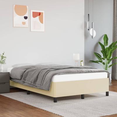 Bedframe kunstleer crmekleurig 120x200 cm