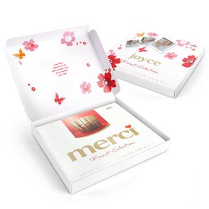 Gepersonaliseerde merci giftbox met chocolade - 250 gram