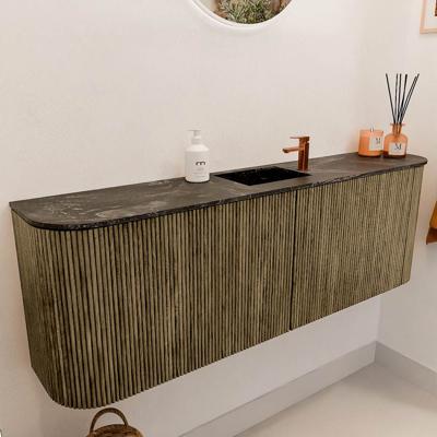 Toiletmeubel Mondiaz Joya Dlux | 123.2 cm | Meubelkleur Dusk | Faye wastafel Lava Wasbak Midden | 1 kraangat