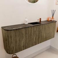 Toiletmeubel Mondiaz Joya Dlux | 123.2 cm | Meubelkleur Dusk | Faye wastafel Lava Wasbak Midden | 1 kraangat