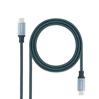 USB-C 3.1 Kabel NANOCABLE 10.01.4102-COMB 2 m Zwart/Gris (1 Stuks)