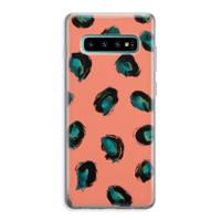 Pink Cheetah: Samsung Galaxy S10 Plus Transparant Hoesje