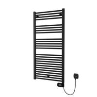 Plieger Elba Electrical Elektrische Designradiator - 126.2x60cm - met thermostaat - 700w - mat zwart 1550002