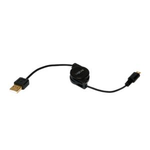LogiLink CU0090 USB-kabel USB A (m) naar USB Micro (m) 75cm oprolbaar