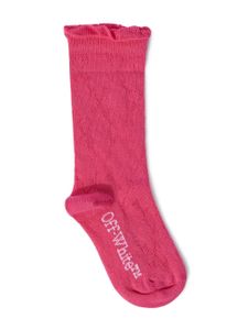 Off-White Kids chaussettes à motif Arrow - Rose