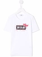 MSGM Kids t-shirt à logo imprimé - Blanc - thumbnail