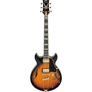 Ibanez AM2000H Artstar Prestige Brown Sunburst semi-akoestische gitaar met koffer