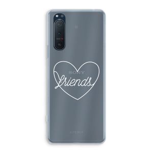 Friends heart pastel: Sony Xperia 5 II Transparant Hoesje