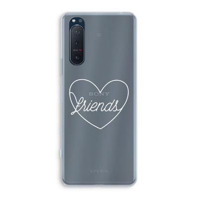 Friends heart pastel: Sony Xperia 5 II Transparant Hoesje