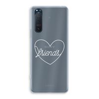 Friends heart pastel: Sony Xperia 5 II Transparant Hoesje