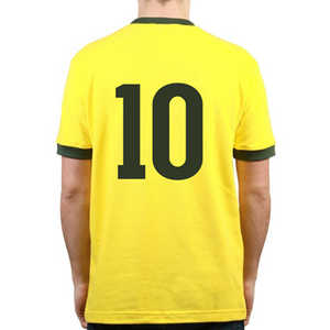 Brazilië retro voetbalshirt WK 1970 + Nummer 10 (Pelé)