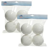 Decoris sneeuwballen / sneeuwbollen - 16x stuks - wit - kunststof - 10 cm - Sneeuwdecoratie?