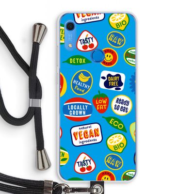 Fruitsticker: Huawei Y6s Transparant Hoesje met koord
