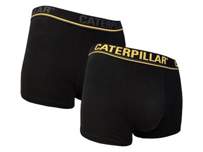 Caterpillar Heren boxershorts 2 stuks (Zwart/geel, XL)