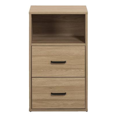 Leen Bakker - Ladekast Alex 2 Lades - Naturel - 40x35x68 Cm - MDF - Beige