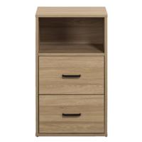 Leen Bakker - Ladekast Alex 2 Lades - Naturel - 40x35x68 Cm - MDF - Beige