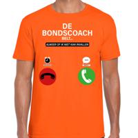Bellatio Decorations Verkleed shirt voor heren - bondscoach belt - oranje - EK/WK voetbal supporter 2XL  -